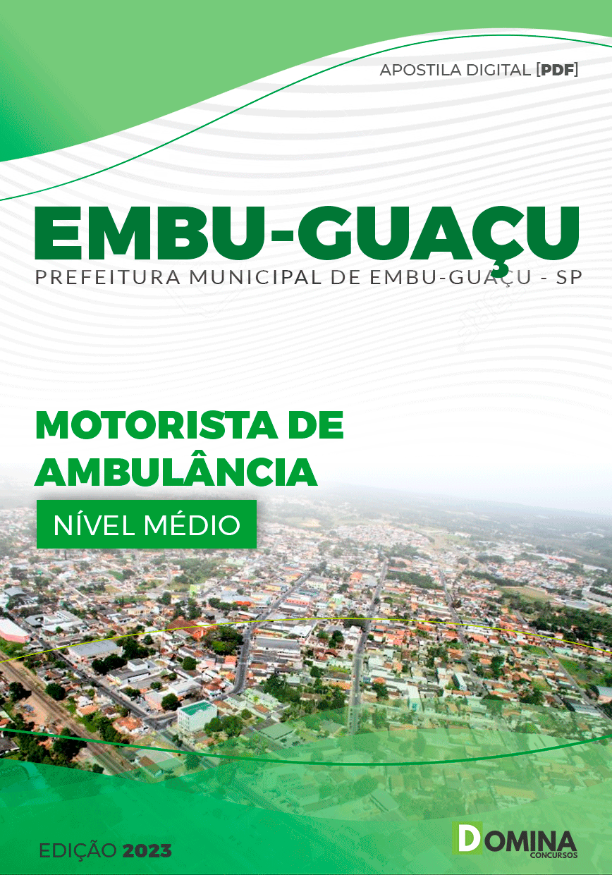 Apostila Concurso Pref Embu Guaçu SP 2023 Motorista Ambulância