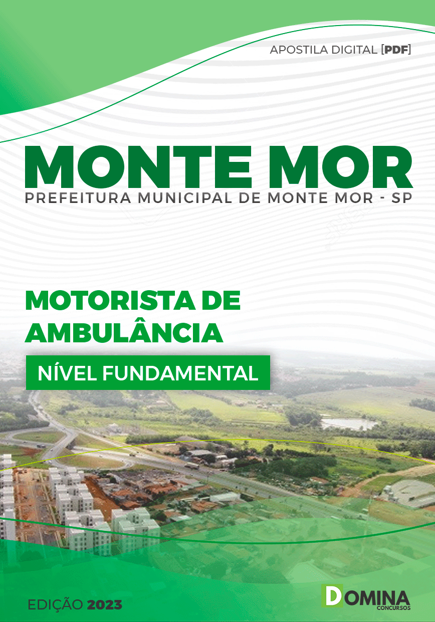 Apostila Pref Monte Mor SP 2023 Motorista de Ambulância