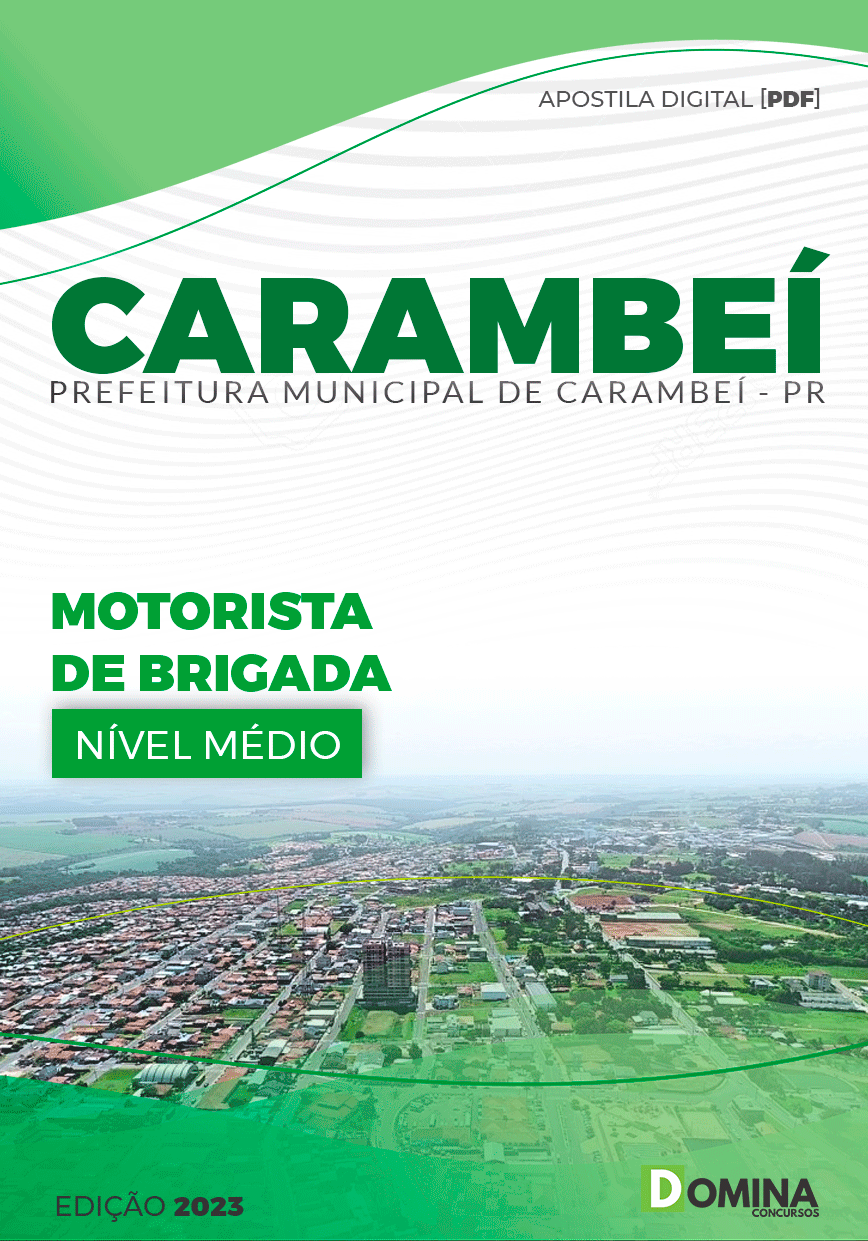 Apostila Pref Carambeí PR 2023 Motorista de Brigada