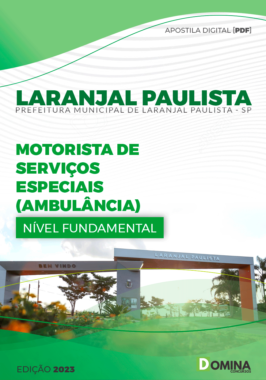 Apostila Pref Laranjal Paulista SP 2023 Motorista Serviços Especiais