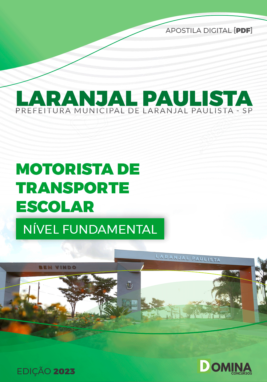 Apostila Pref Laranjal Paulista SP 2023 Motorista Transporte Escolar