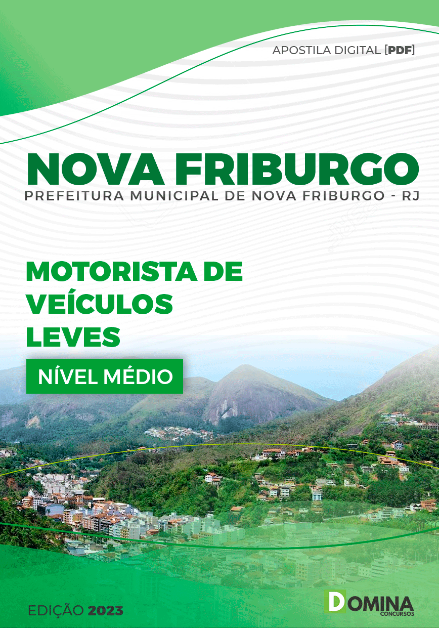 Apostila Pref Nova Friburgo RJ 2023 Motorista Veículos Leves