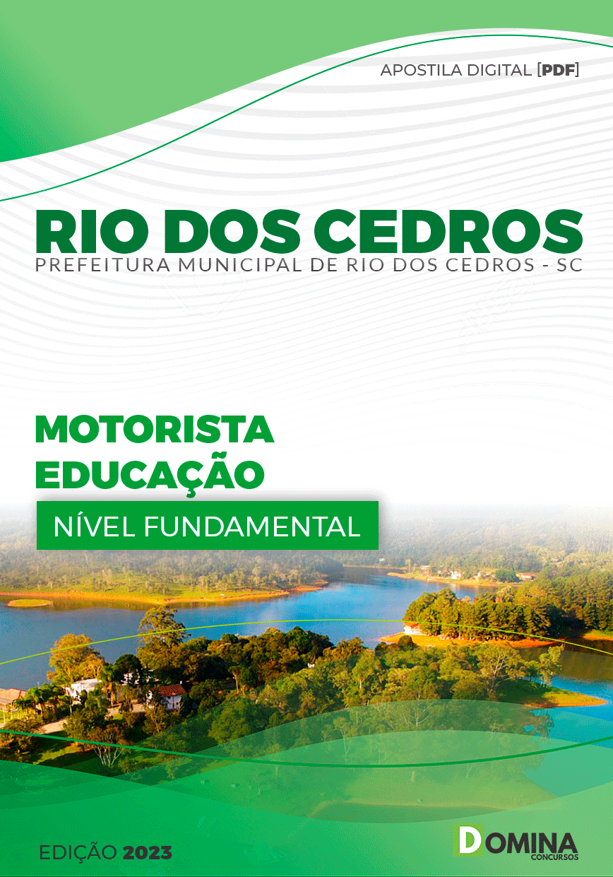 Apostila Pref Rio dos Cedros SC 2023 Motorista Educação