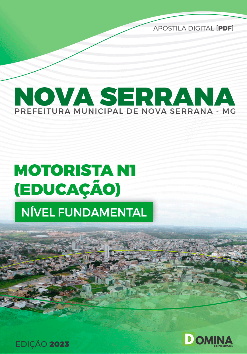 Apostila Pref Nova Serrana MG 2024 Motorista Educação