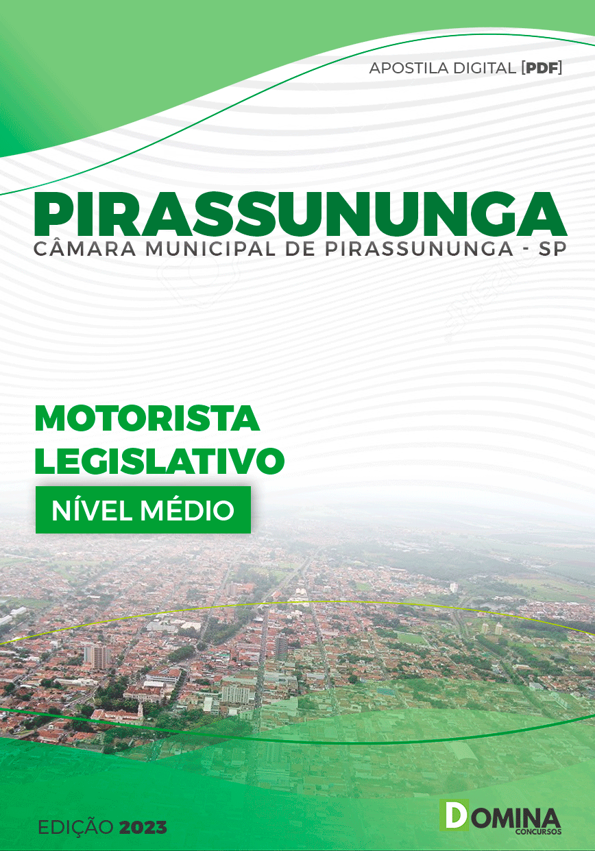 Apostila Câmara Pirassununga SP 2023 Motorista Legislativo