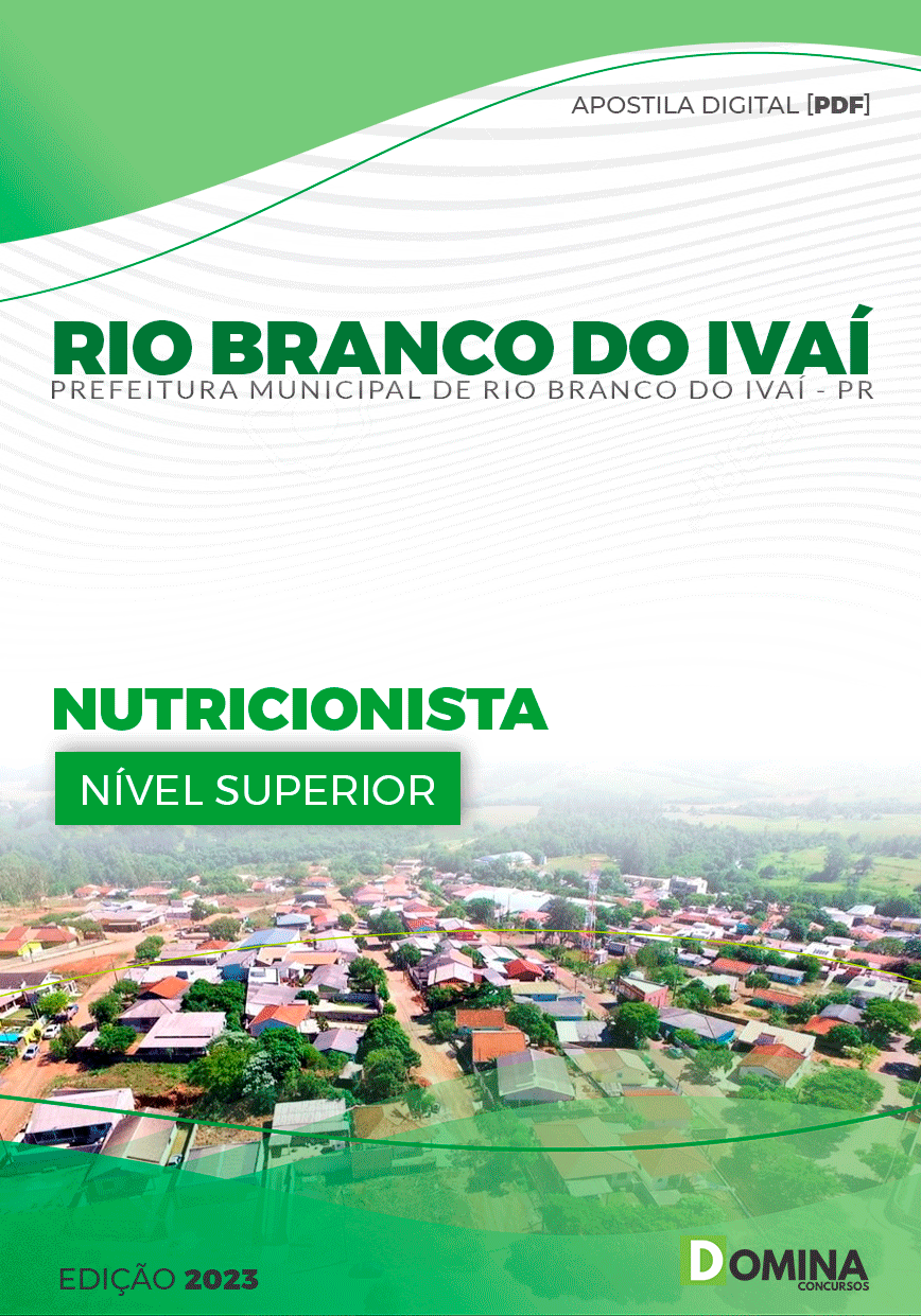 Apostila Pref Rio Branco do Ivaí PR 2023 Nutricionista