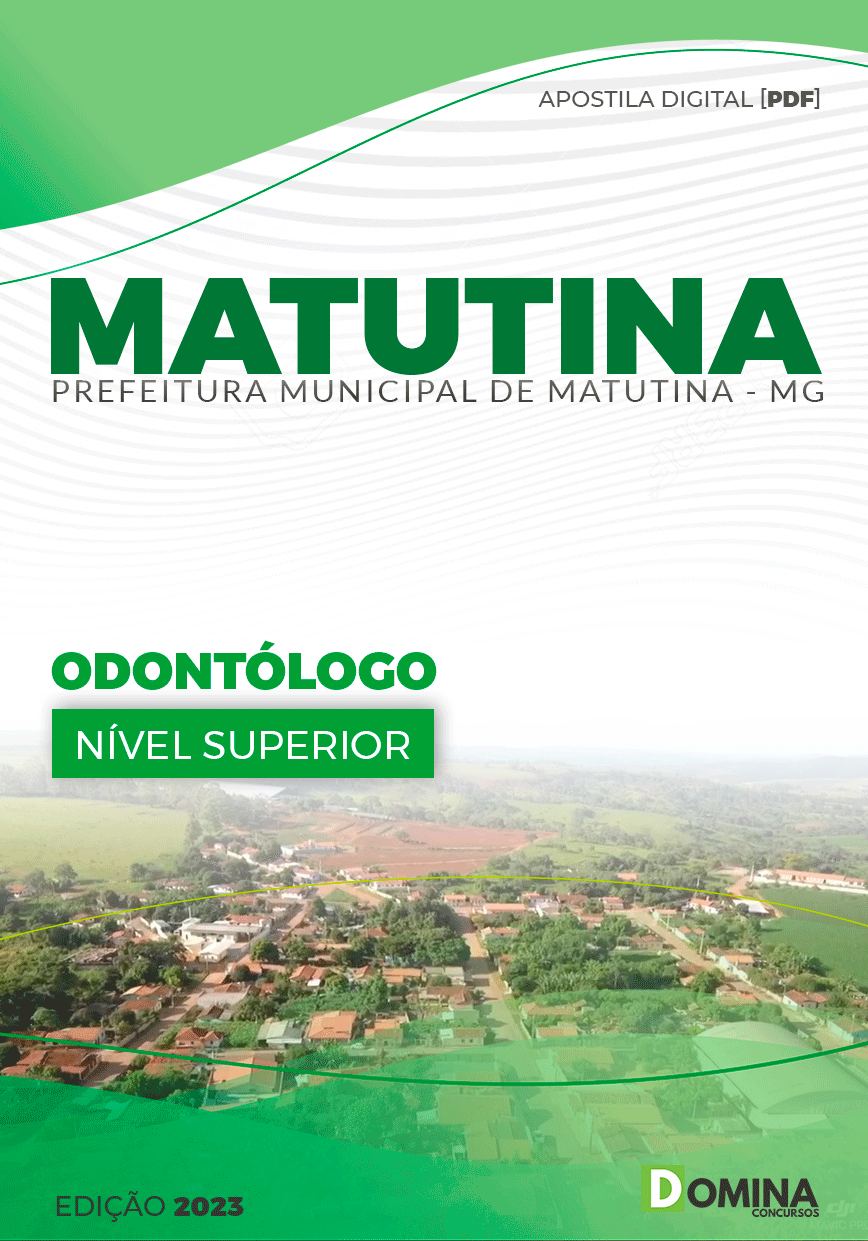 Apostila Concurso Pref Matutina MG 2023 Odontológico