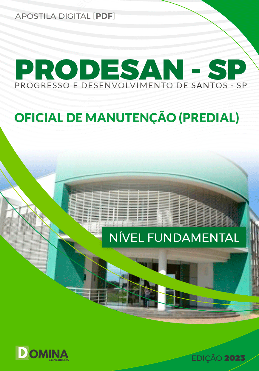 Apostila PRODESAN SP 2023 Oficial de Manutenção Predial