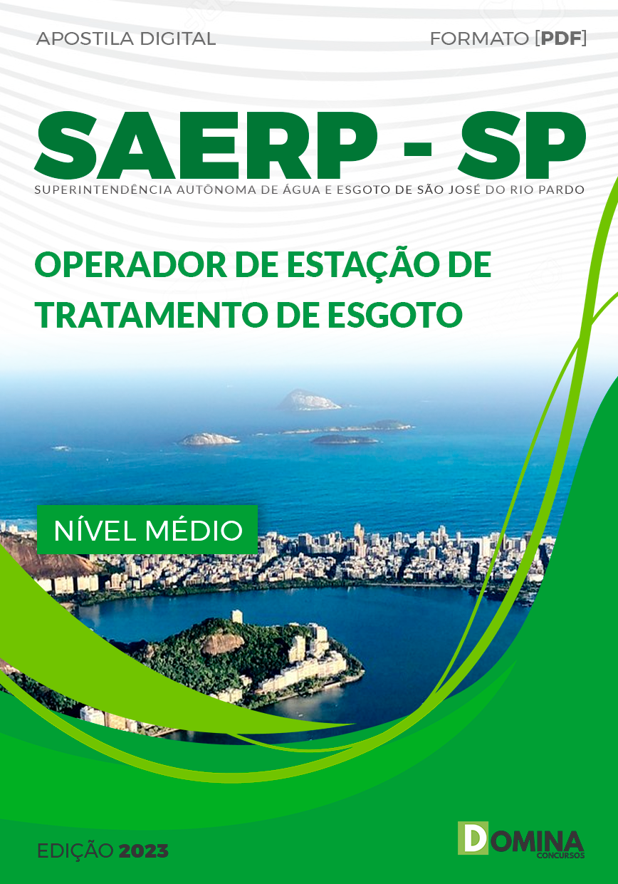 Apostila SAERP SP 2023 Operador Estação Tratamento Esgoto