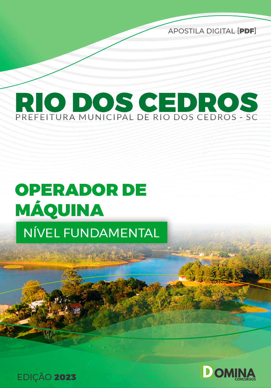 Apostila Pref Rio dos Cedros SC 2023 Operador de Máquina