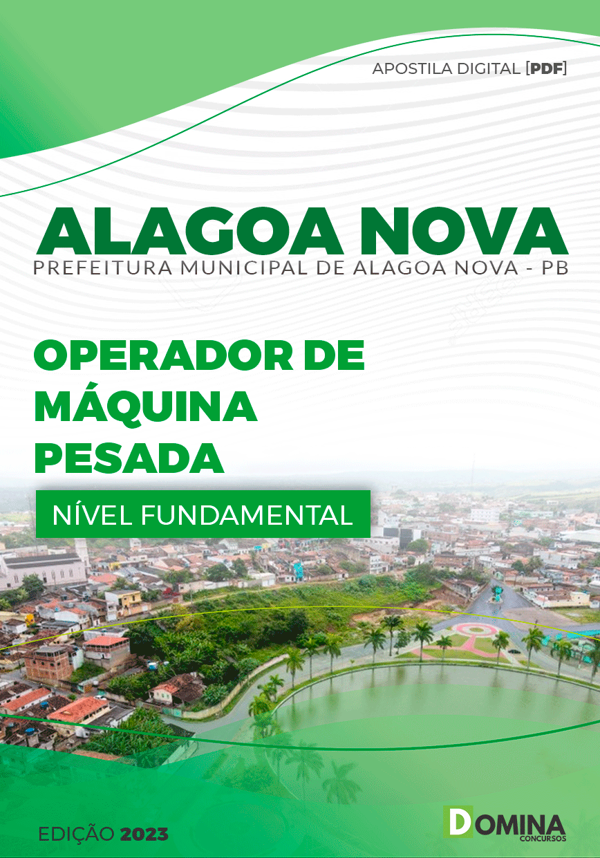 Apostila Pref Alagoa Nova PB 2023 Operador de Máquina Pesada