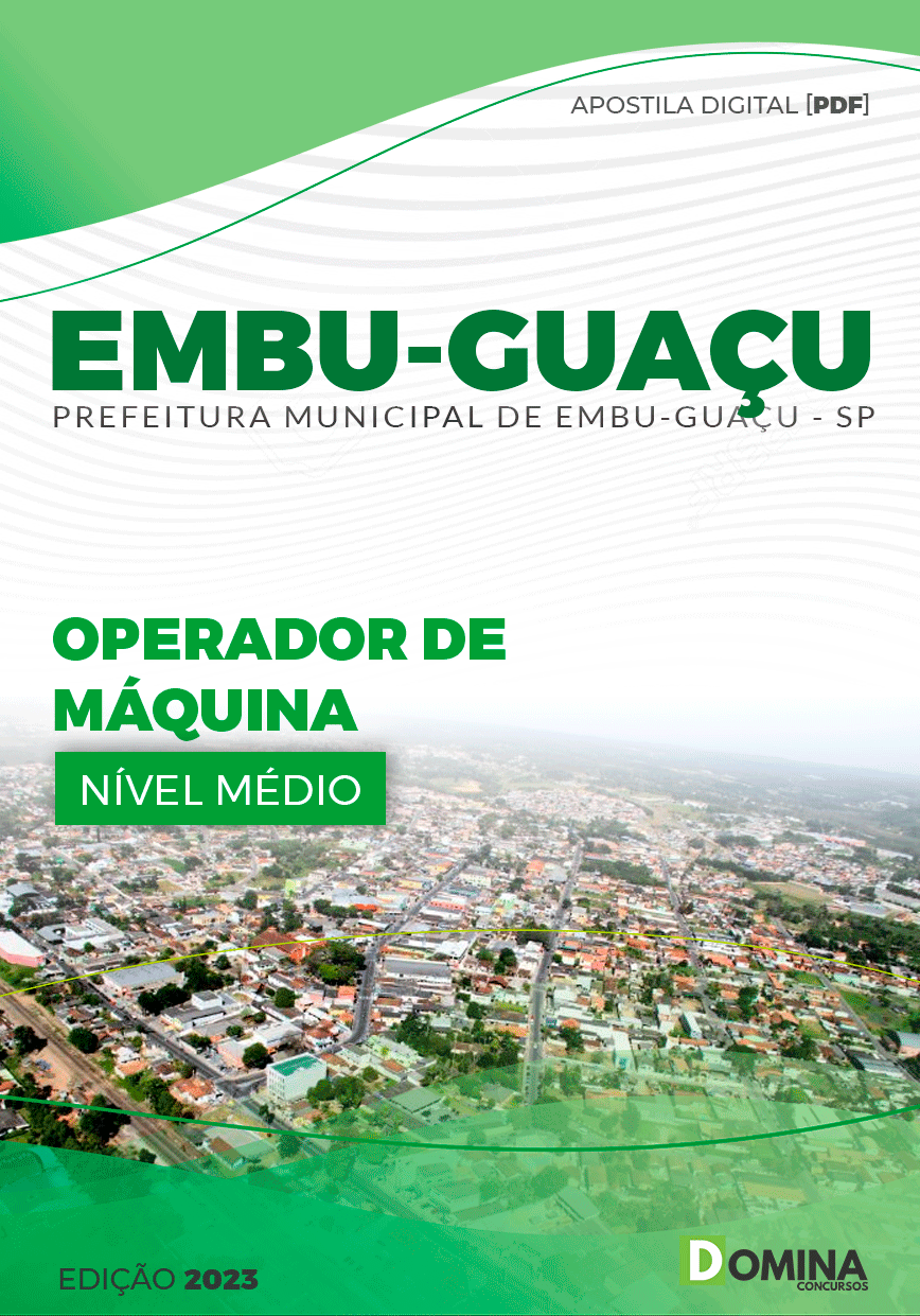 Apostila Concurso Pref Embu Guaçu SP 2023 Operador Máquina