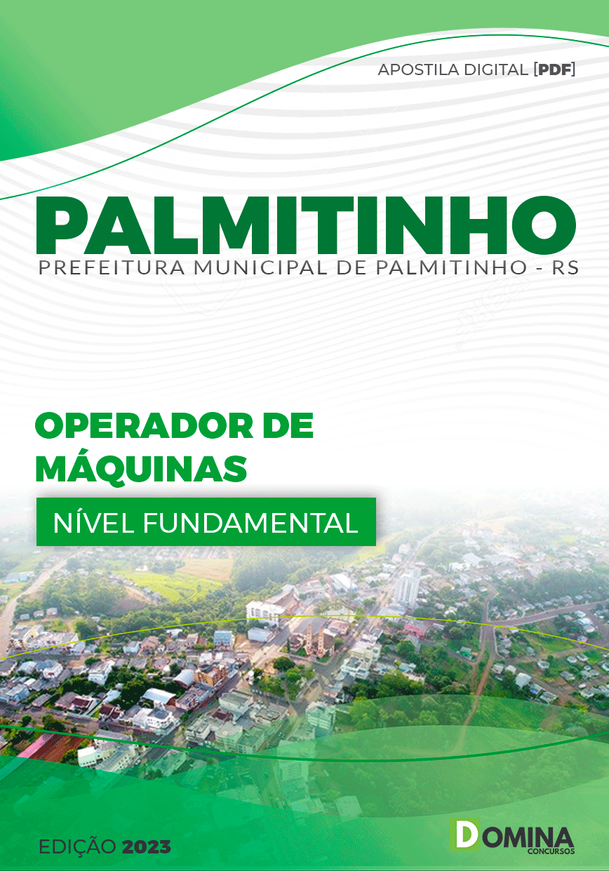 Apostila Concurso Pref Palmitinho RS 2023 Operador Máquinas