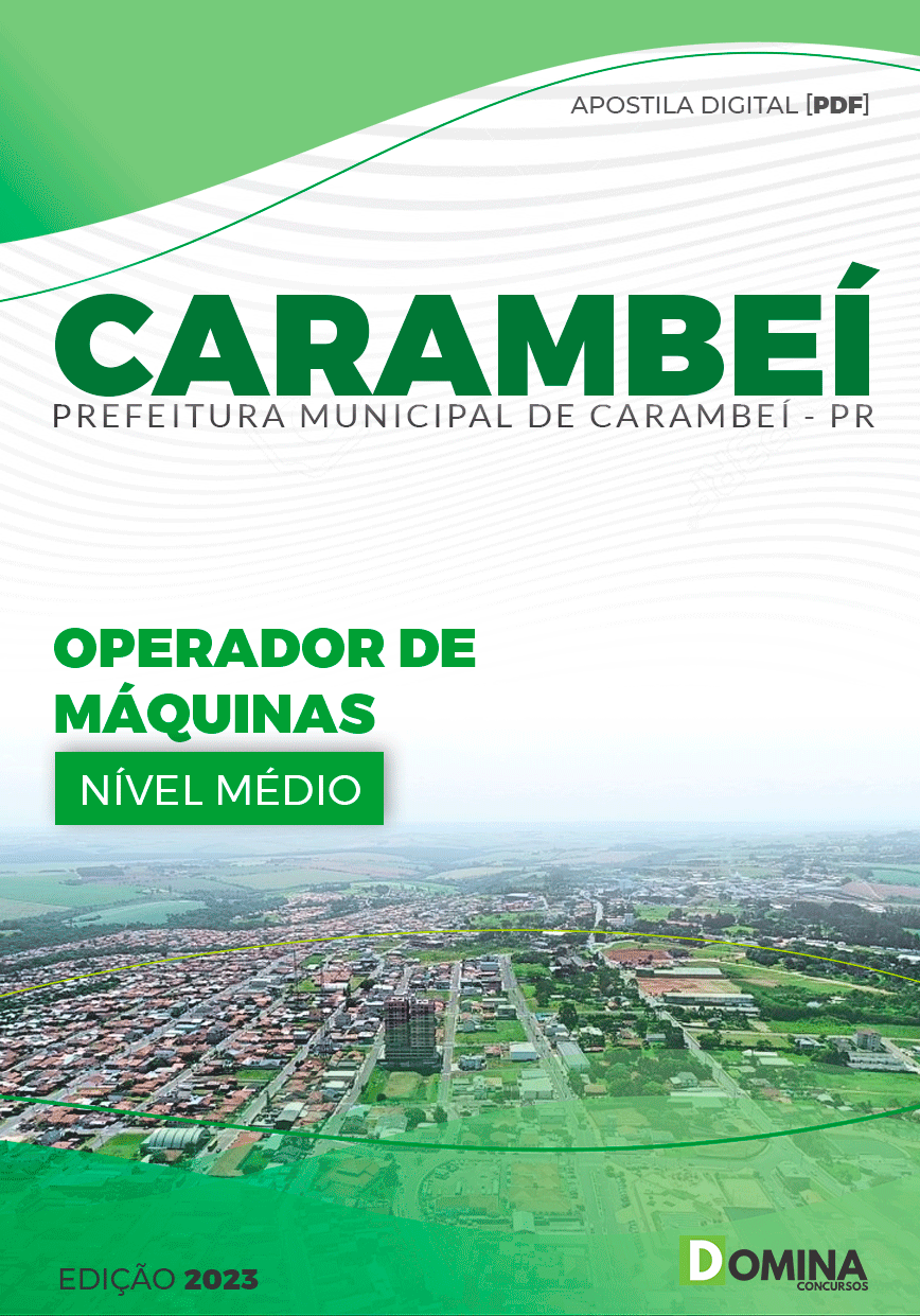 Apostila Pref Carambeí PR 2023 Operador de Máquinas