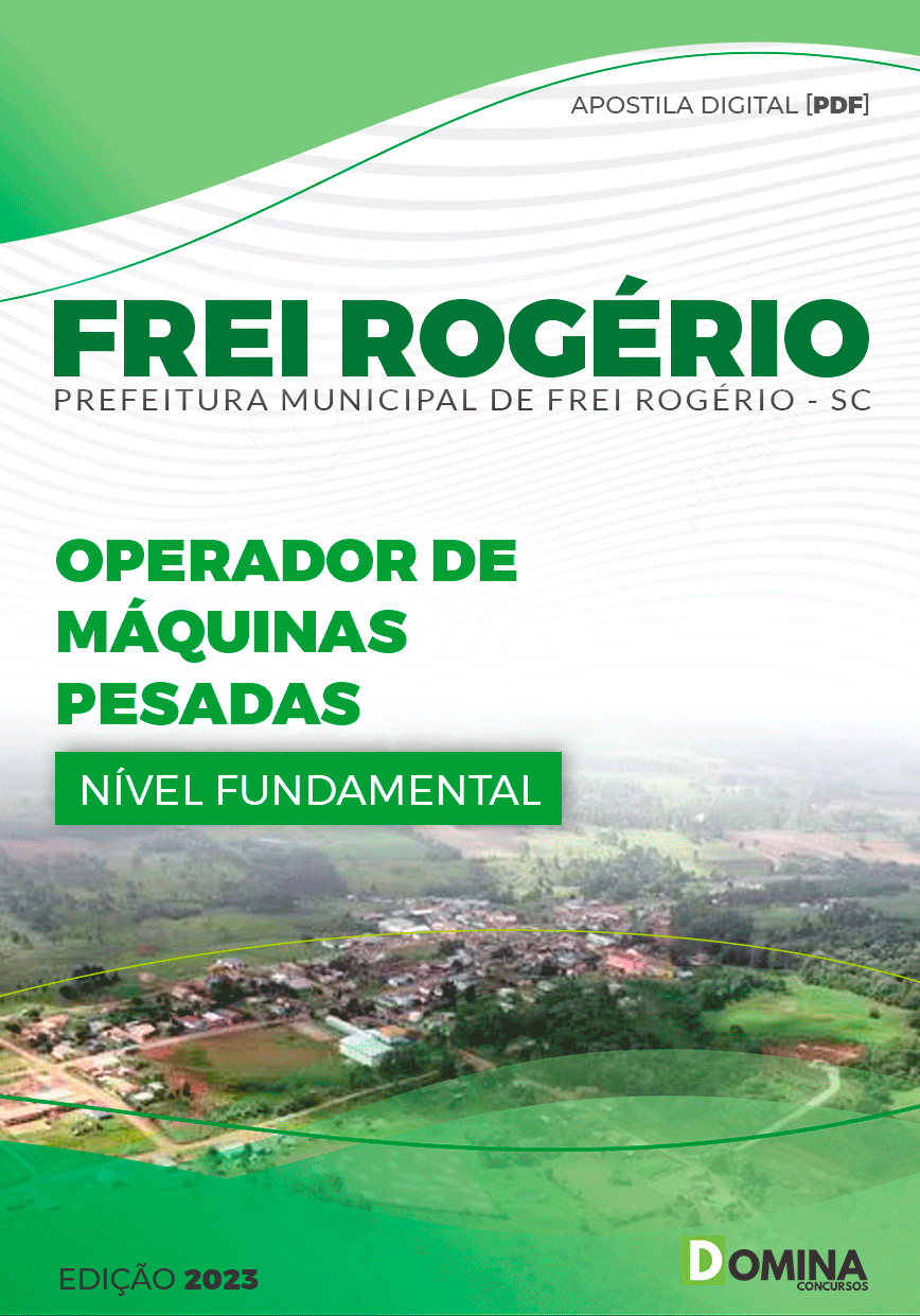 Apostila Pref Frei Rogério SC 2023 Operador Máquinas Pesadas