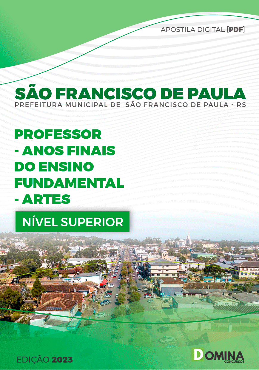 Pref São Francisco Paula RS 2023 Professor Artes