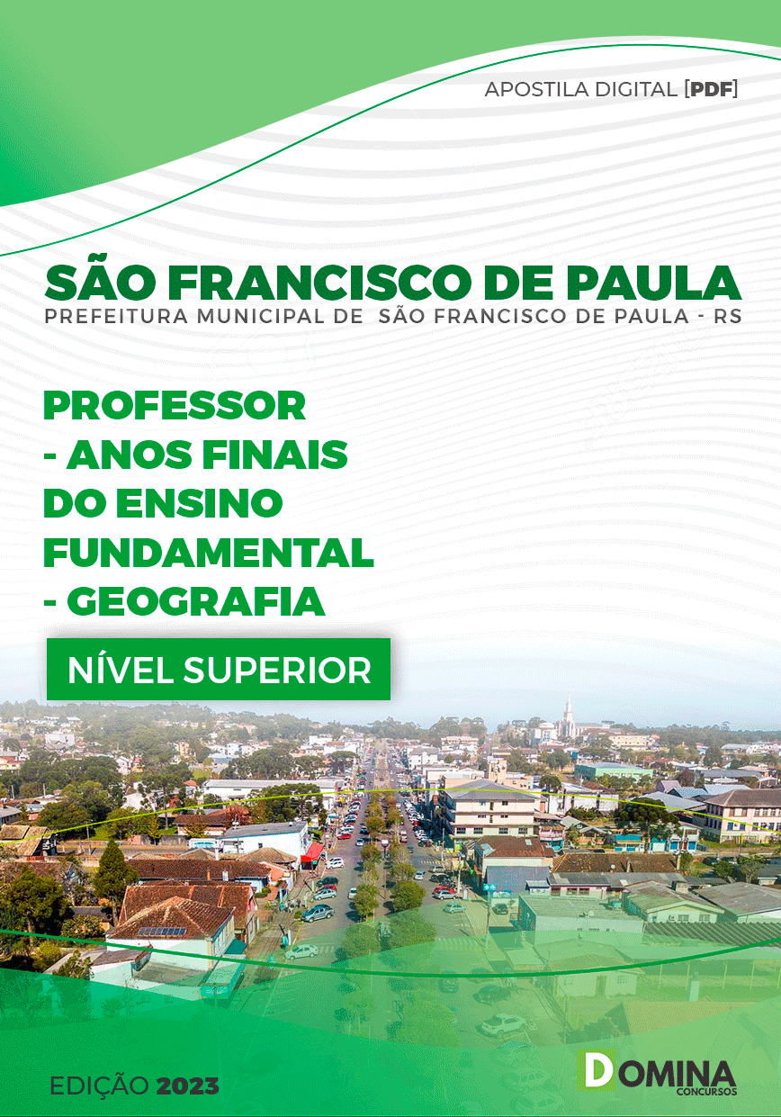 Pref São Francisco Paula RS 2023 Professor Geografia
