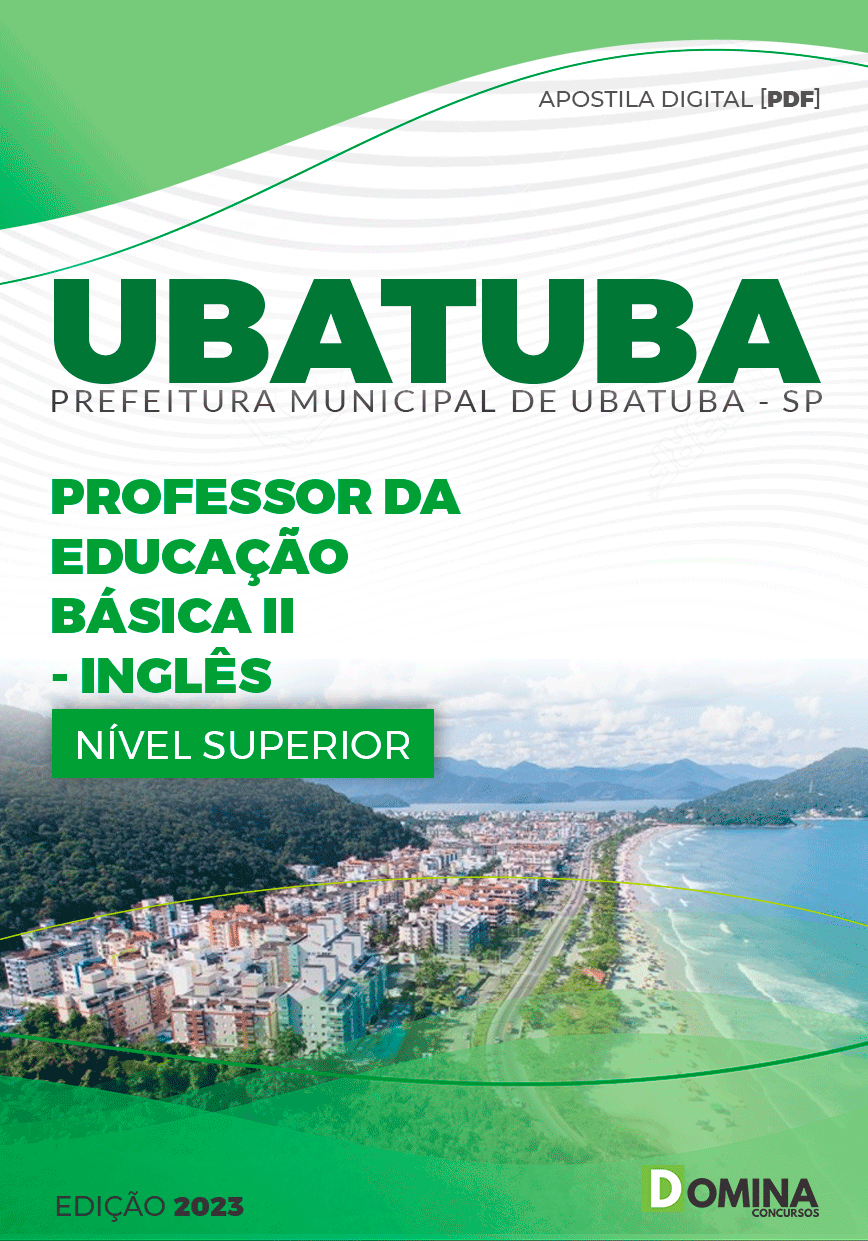 Apostila Pref Ubatuba SP 2023 Professor Educação Básica II Inglês