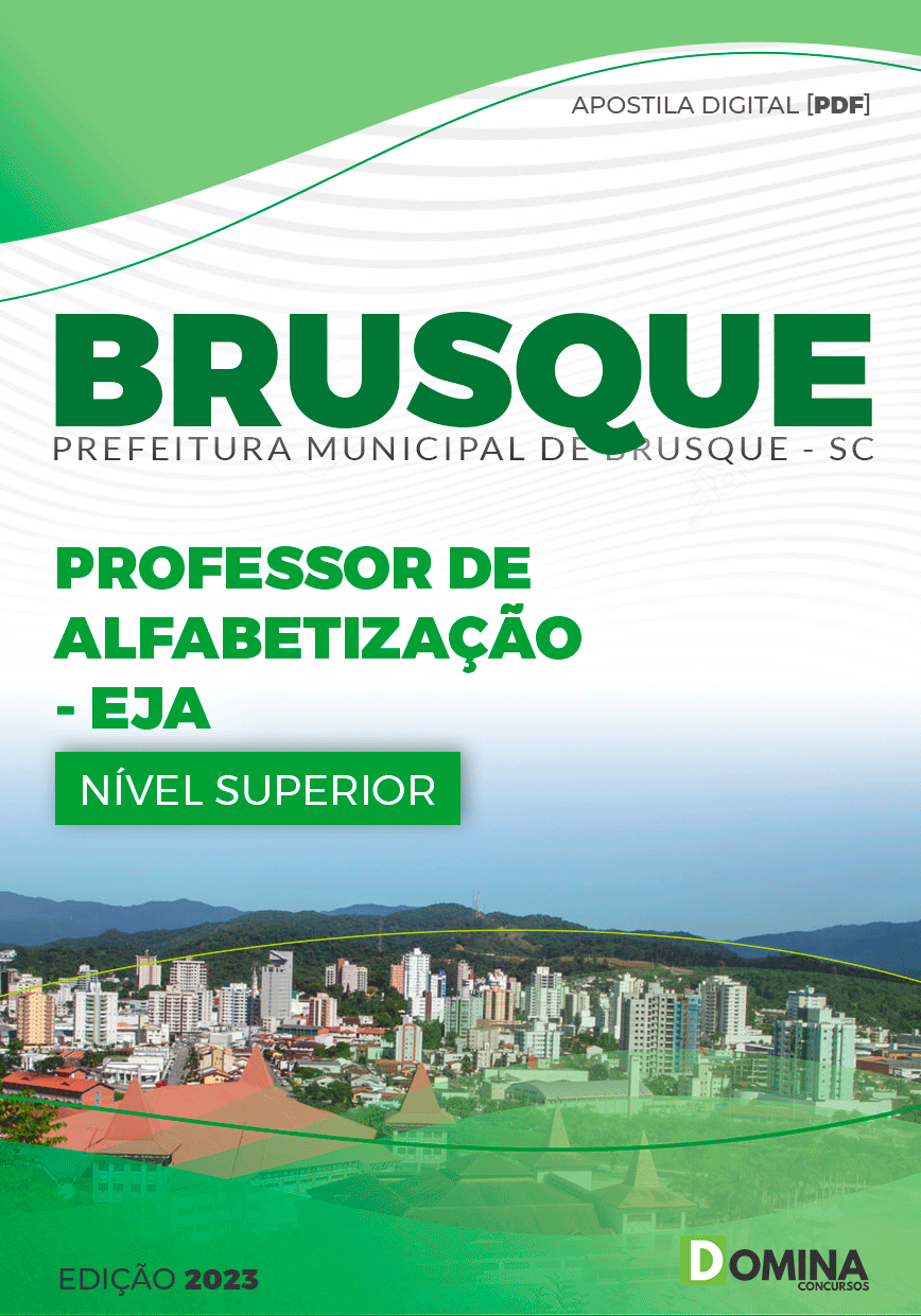 Apostila Pref Brusque SC 2023 Professor Alfabetização EJA