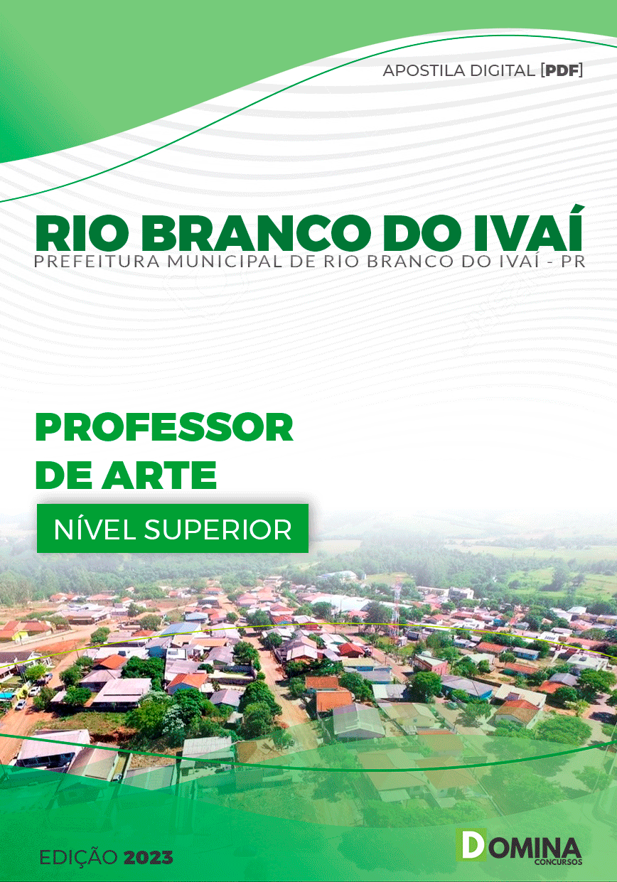 Apostila Pref Rio Branco do Ivaí PR 2023 Professor de Arte