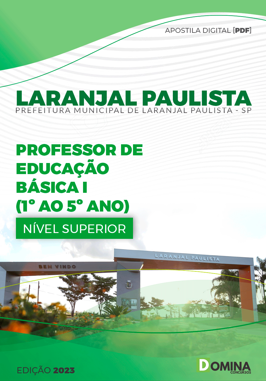 Apostila Pref Laranjal Paulista SP 2023 Professor PEB I 1º Ao 5º Ano