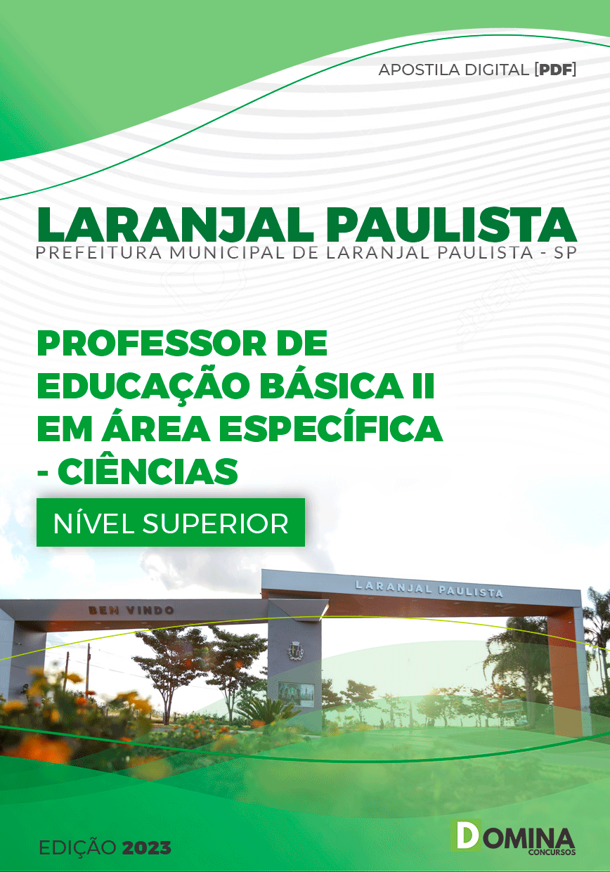 Apostila Pref Laranjal Paulista SP 2023 Professor II Ciências