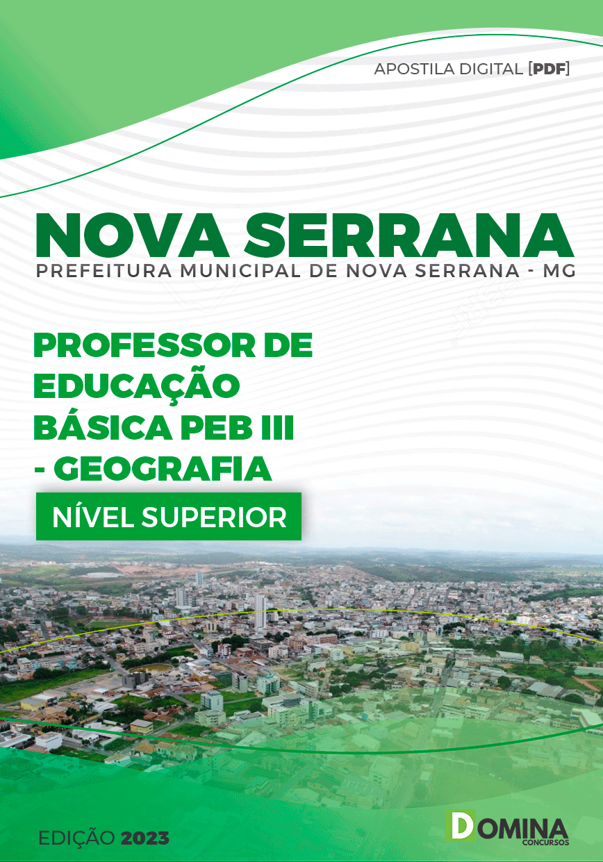 Apostila Pref Nova Serrana MG 2024 Professor PEB III Geografia