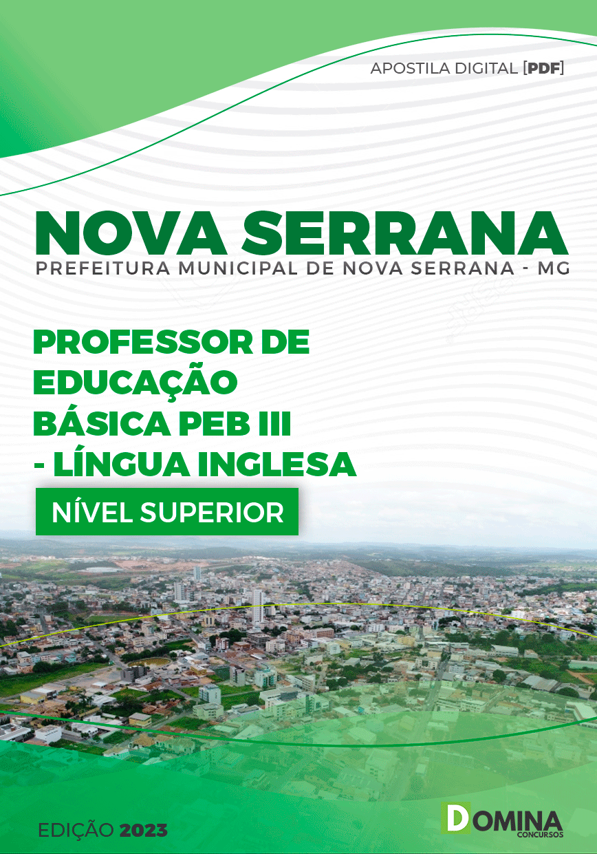 Apostila Pref Nova Serrana MG 2024 Professor PEB III Língua Inglesa