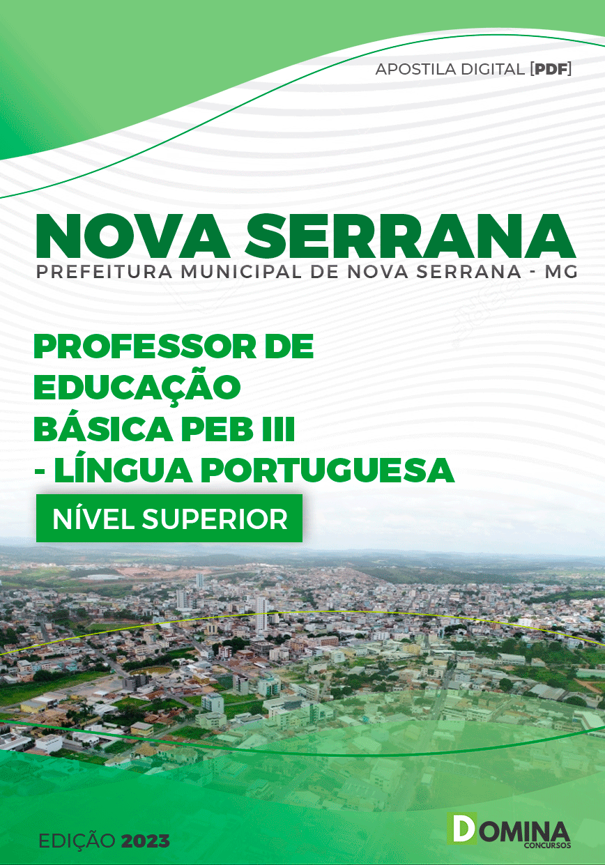 Apostila Pref Nova Serrana MG 2024 Professor PEB III Língua Portuguesa