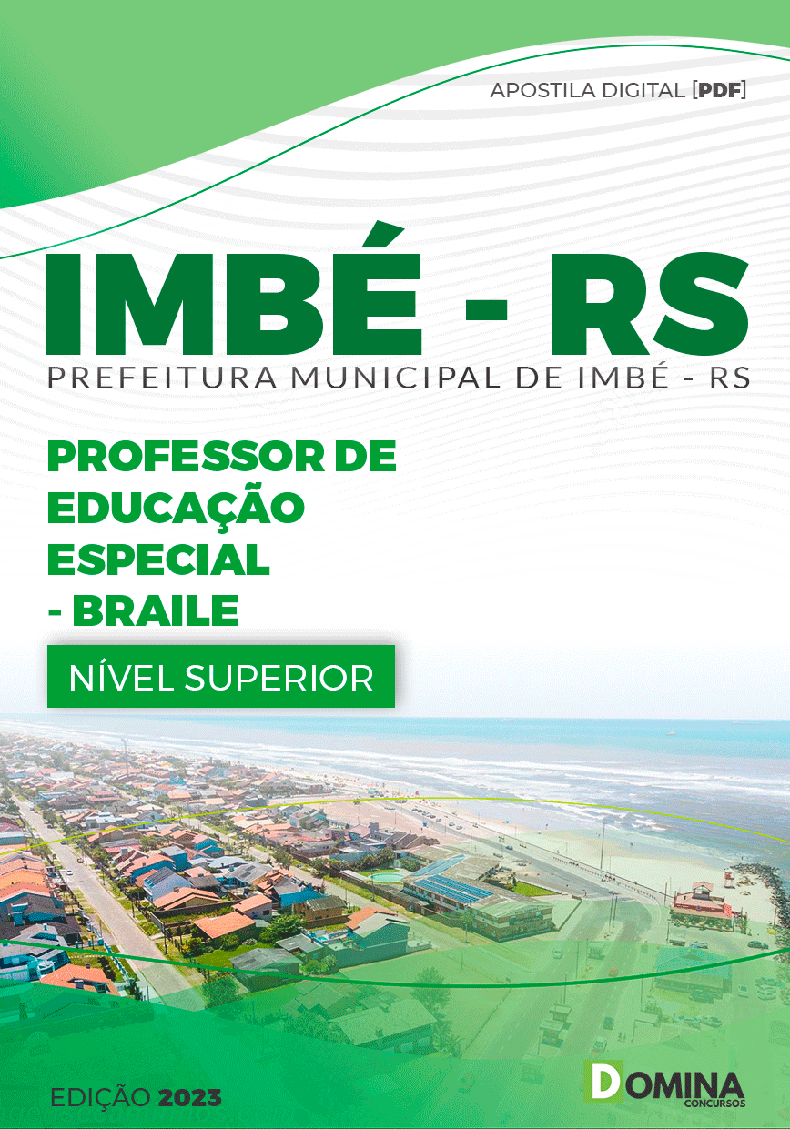 Apostila Pref Imbé RS 2023 Professor Educação Especial BRAILE