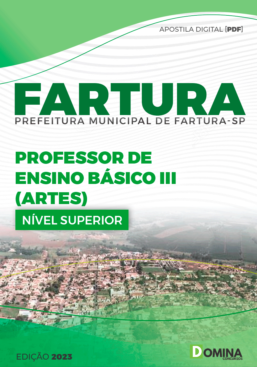 Apostila Pref Fartura SP 2023 Professor Básico III Artes