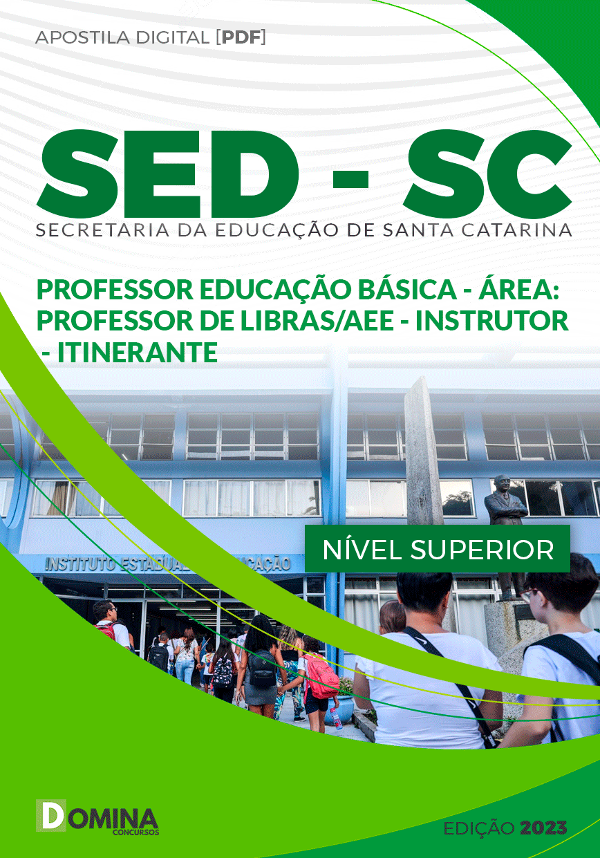 Apostila SED SC 2023 Prof Educação Básica Libras AEE instrutor