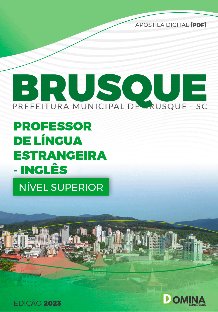 Apostila Pref Brusque SC 2023 Professor Inglês