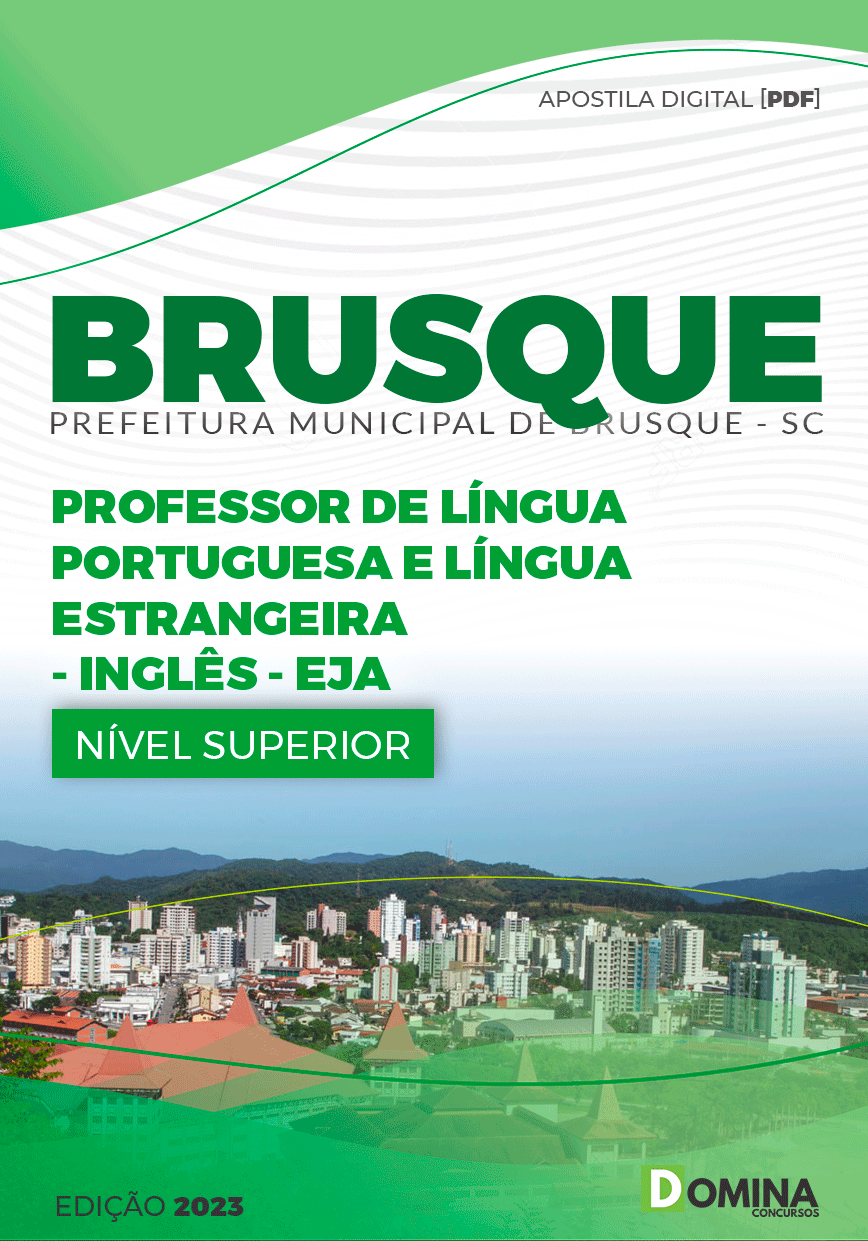 Apostila Pref Brusque SC 2023 Professor Português Inglês EJA