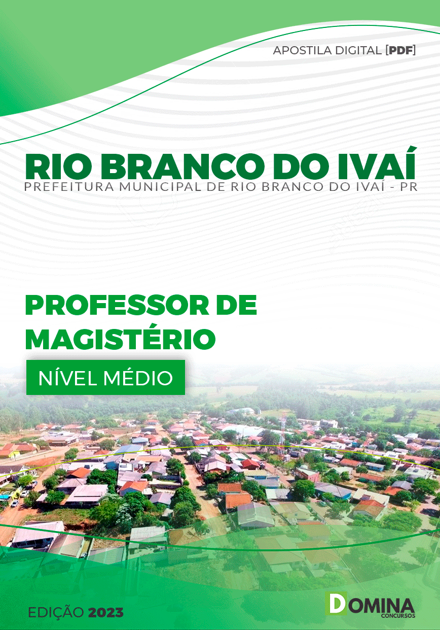 Apostila Pref Rio Branco do Ivaí PR 2023 Professor de Magistério