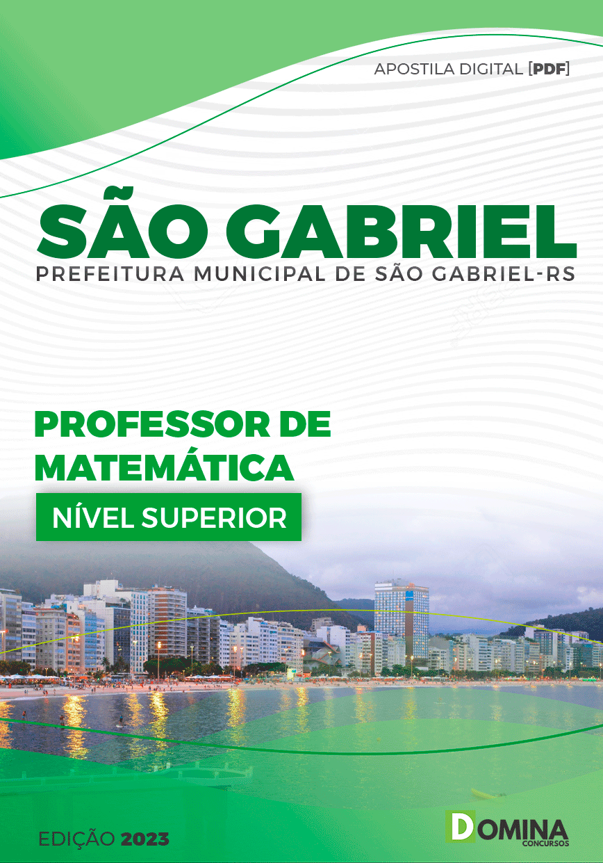 Apostila Pref São Gabriel RS 2023 Professor de Matemática
