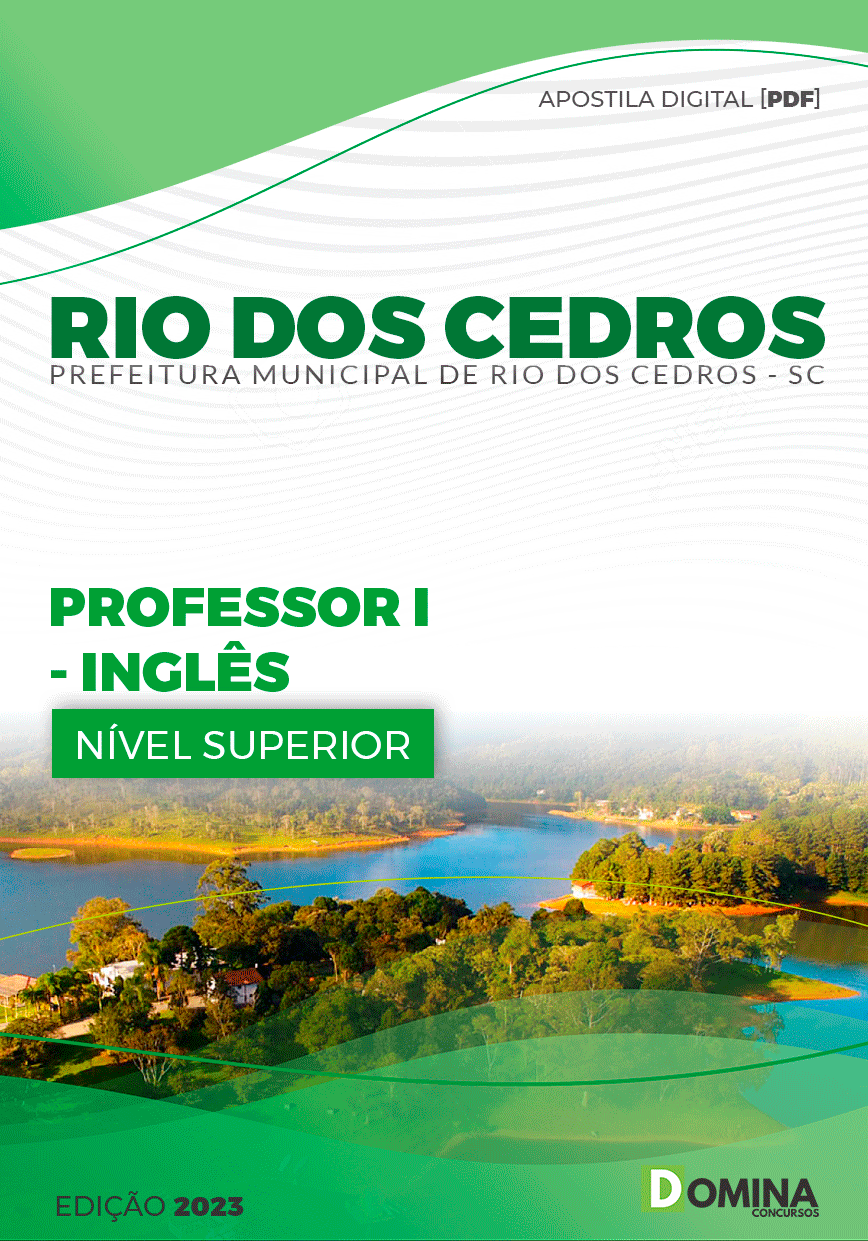 Apostila Pref Rio dos Cedros SC 2023 Professor Inglês