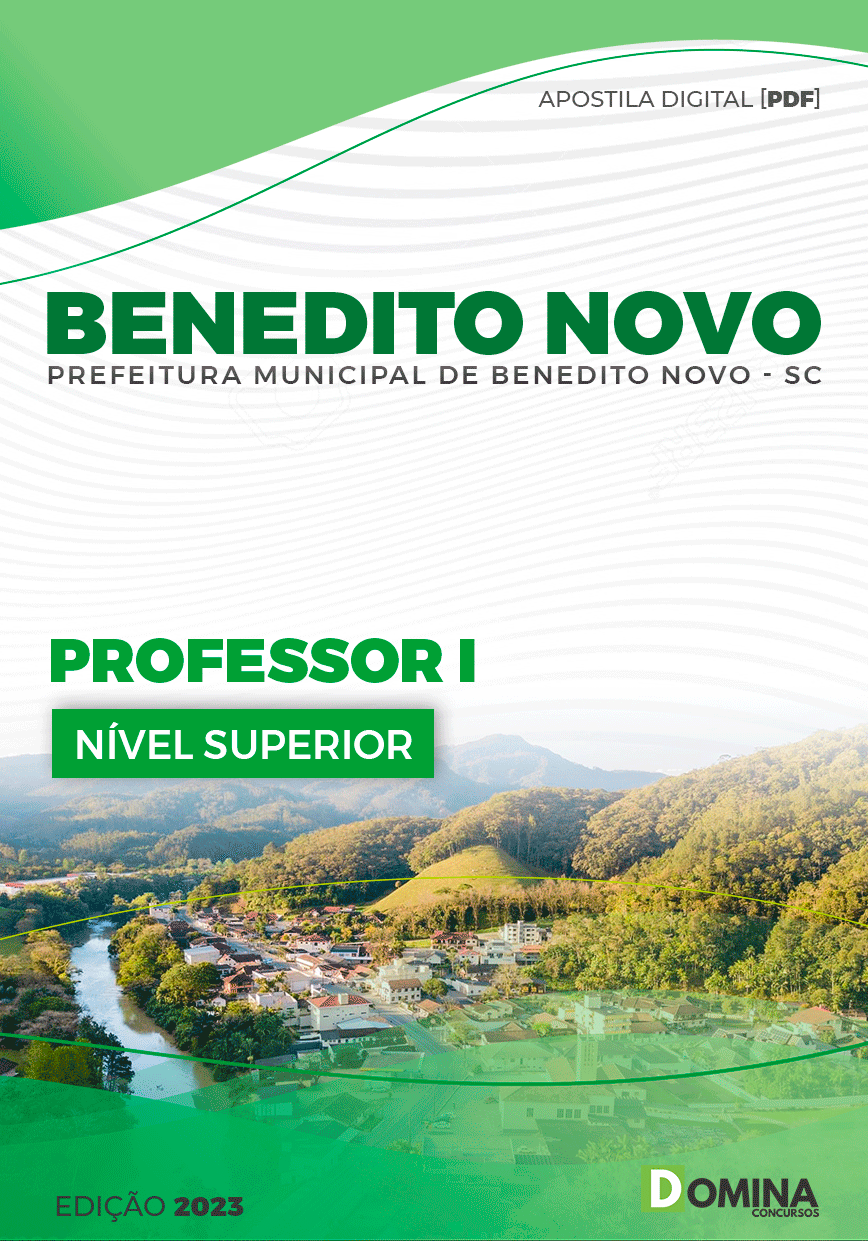 Apostila Pref Benedito Novo SC 2023 Professor I 20H