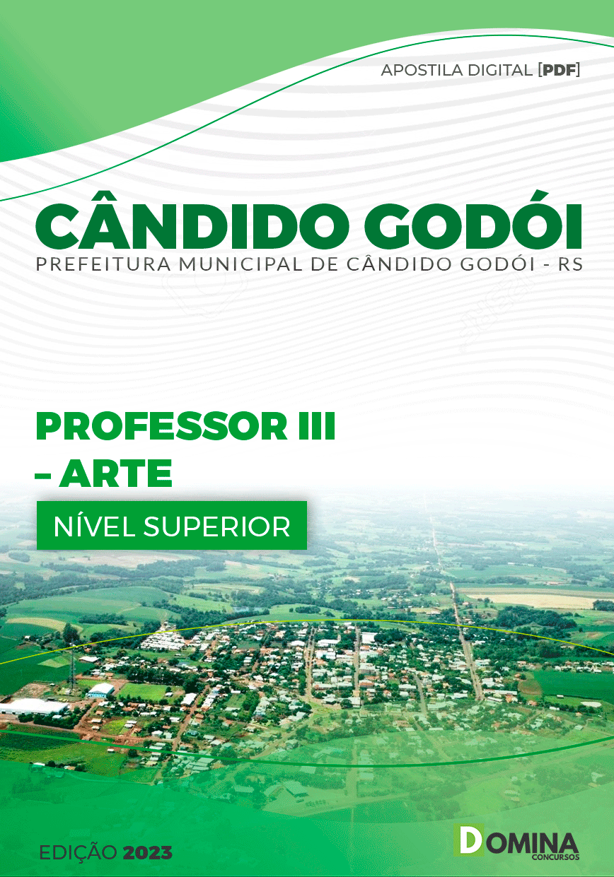 Apostila Pref Cândido Godói RS 2023 Professor III Artes