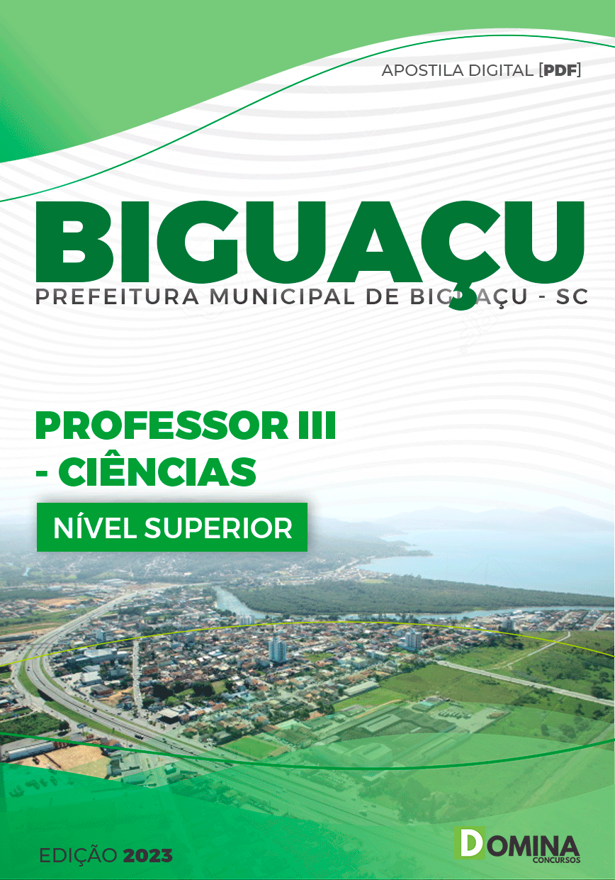Apostila Pref Biguaçu SC 2023 Professor III Ciências