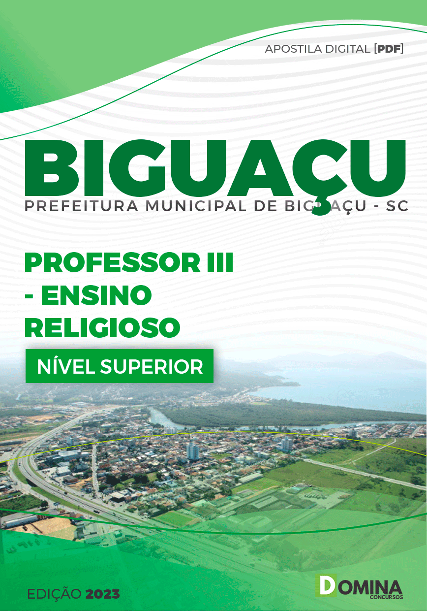 Apostila Pref Biguaçu SC 2023 Professor III Ensino Religioso
