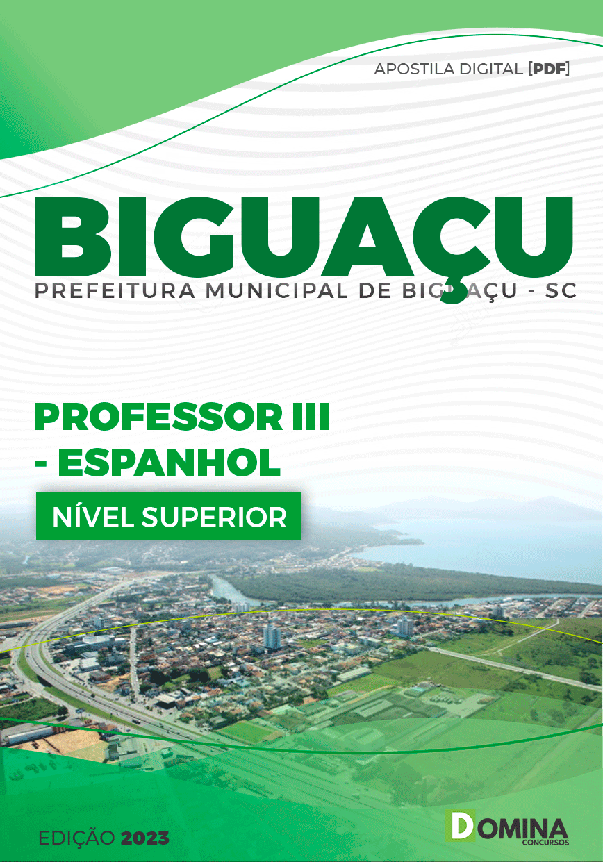 Apostila Pref Biguaçu SC 2023 Professor III Espanhol