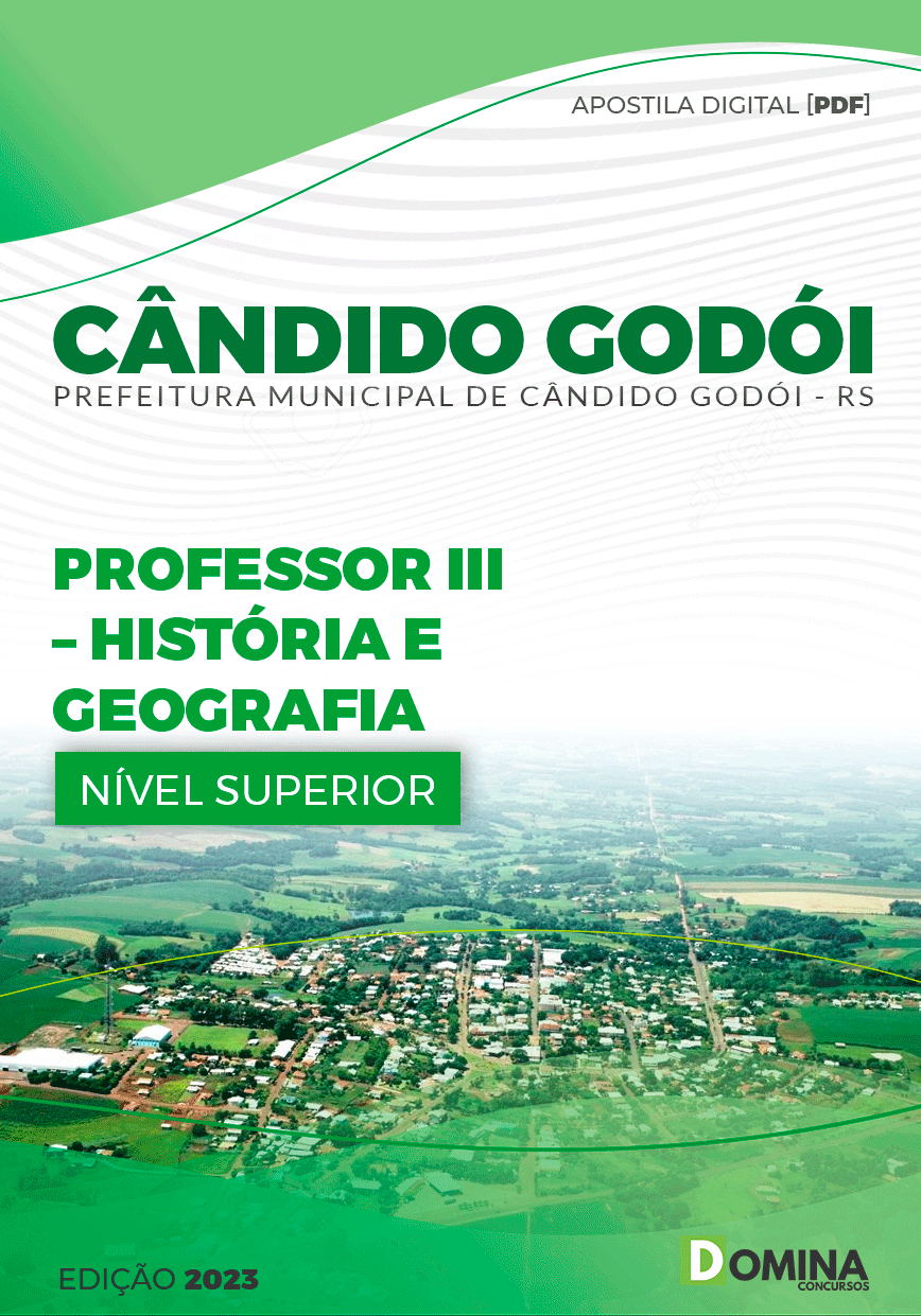Apostila Pref Cândido Godói RS 2023 Professor III História Geografia