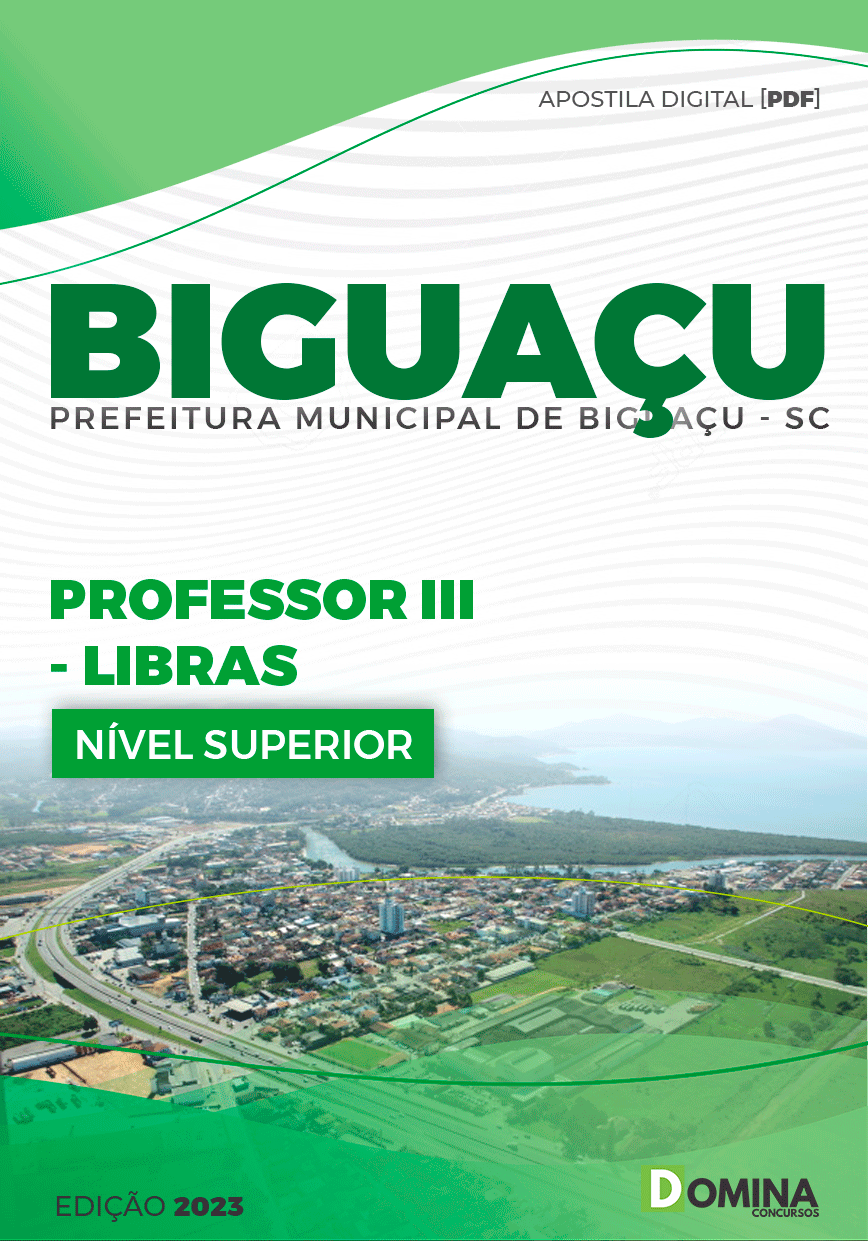 Apostila Pref Biguaçu SC 2023 Professor III Libras