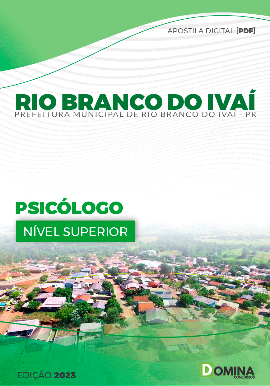 Apostila Pref Rio Branco do Ivaí PR 2023 Psicólogo