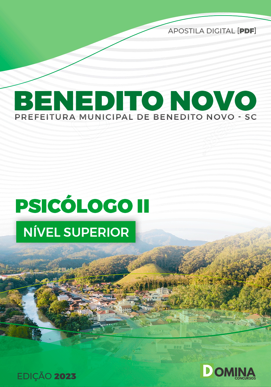 Apostila Pref Benedito Novo SC 2023 Psicólogo II