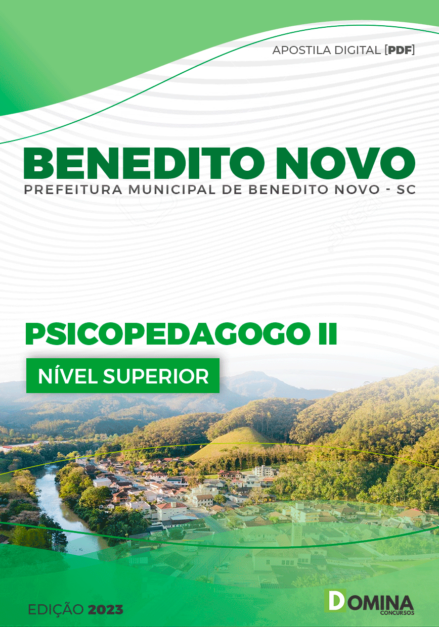 Apostila Pref Benedito Novo SC 2023 Psicopedagogo II