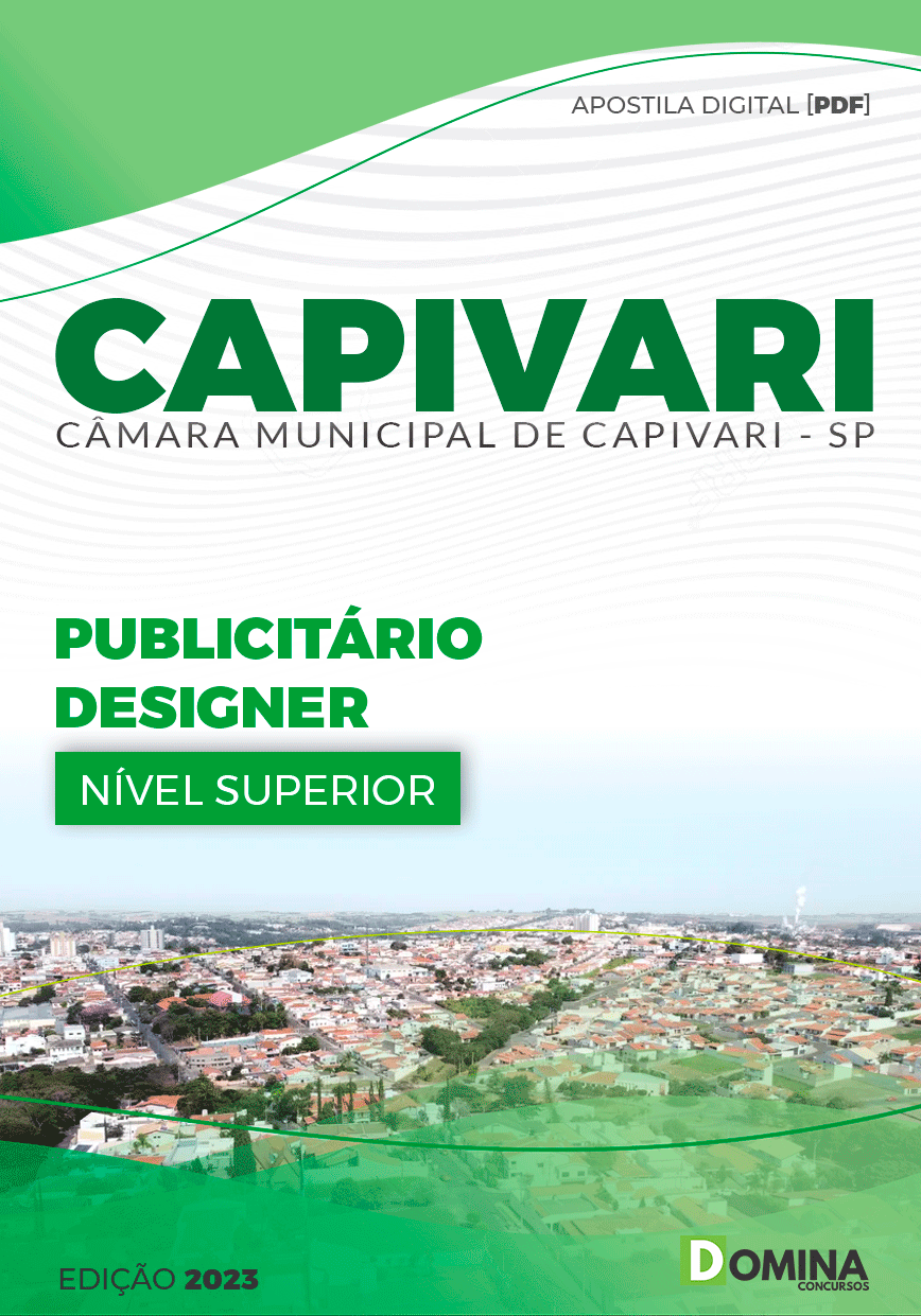 Apostila Câmara Capivari SP 2023 Publicitário Designer