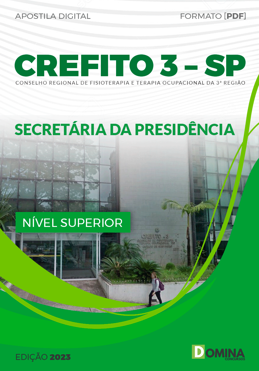 Apostila Concurso CREFITO 3 SP 2023 Secretária Presidência