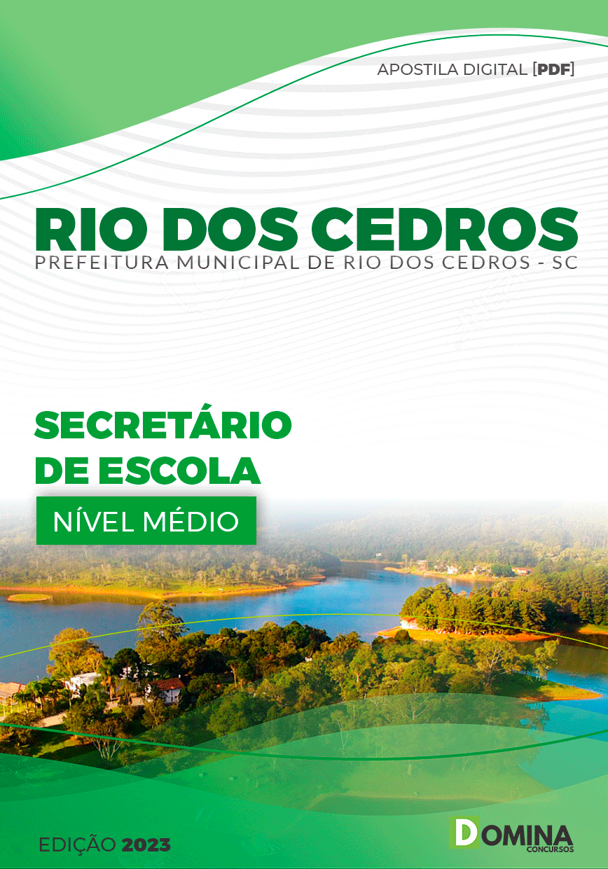 Apostila Pref Rio dos Cedros SC 2023 Secretário de Escola